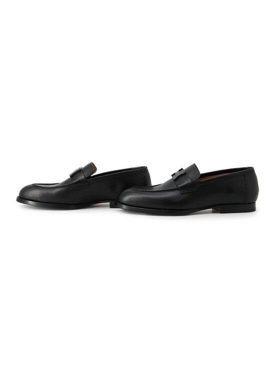 Hermes Loafers Moccasins Honore Calf Leather 40 Shoes Black main image 6